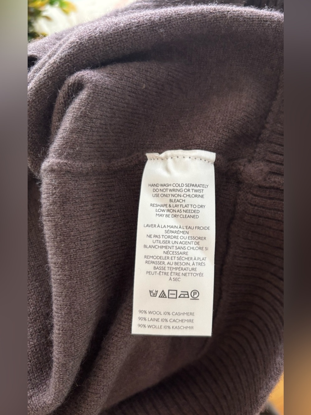 Free People Nocturnal Cashmere Wool Blend Cardigan Sweater size Small brown - Picture 9 of 9